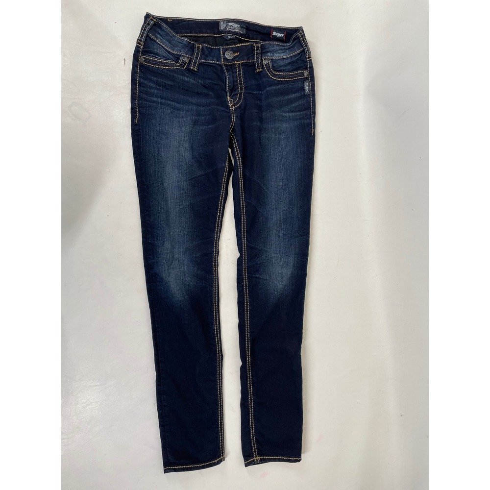 Silver Jeans Co Suki Mid Super Skinny Dark Wash Jeans W31 L31 L93017SSF474